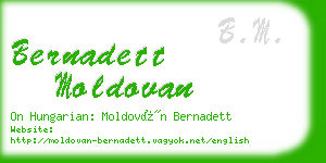 bernadett moldovan business card